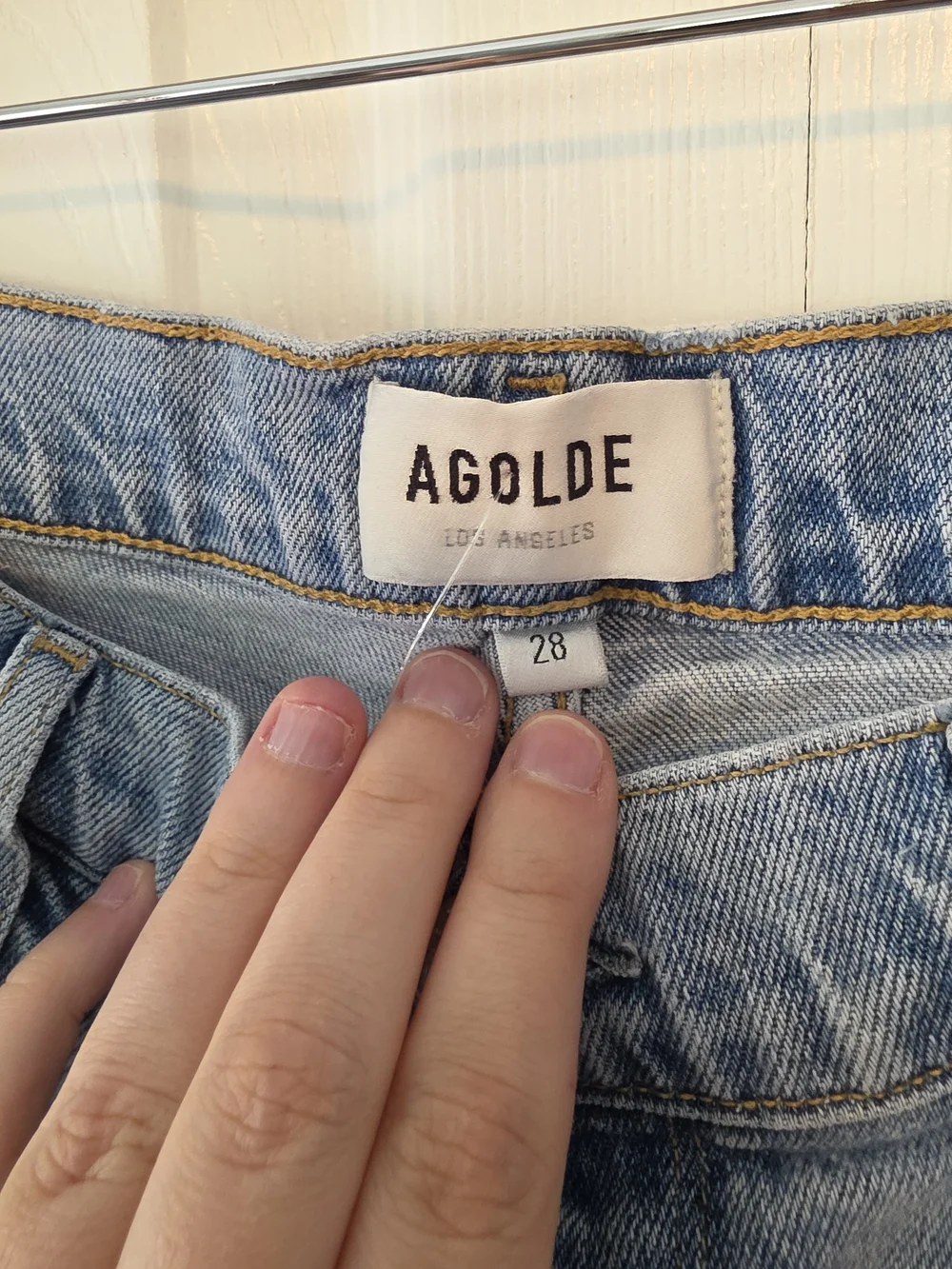 AGOLDE Sophie Light Blue High-Rise Distressed Women's Jeans Size 28